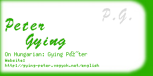 peter gying business card